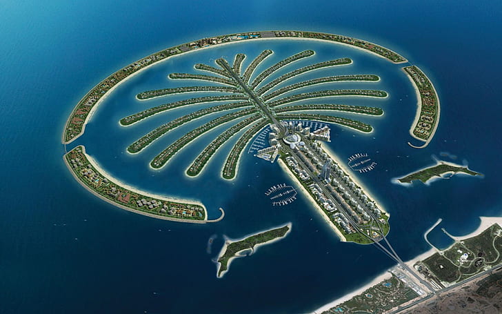 Palm Jebel Ali Dubai Обединени арабски емирства Ultra HD тапети за настолни и мобилни устройства 3840 × 2400, HD тапет