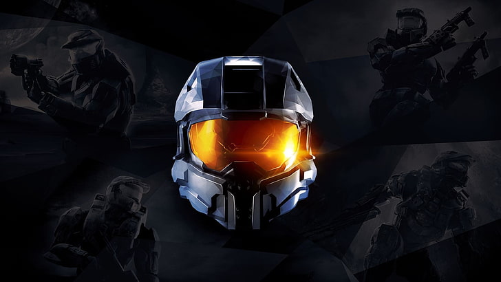 graue und schwarze Halo-Tapete, Halo, Halo 5, Master Chief, Halo: Die Master Chief-Sammlung, Blue Team, HD-Hintergrundbild