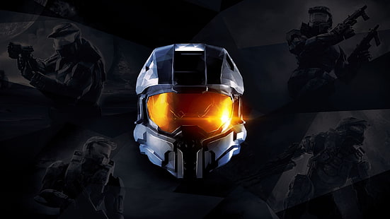 gray and black Halo wallpaper, Halo, Halo 5, Master Chief, Halo: The Master Chief Collection, Blue Team, HD wallpaper HD wallpaper