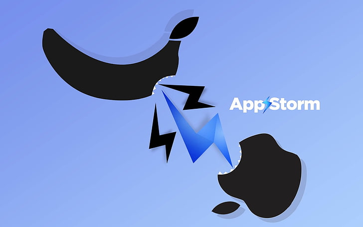 App storm, Apple, Mac, Purple, Black, Blotch, HD wallpaper