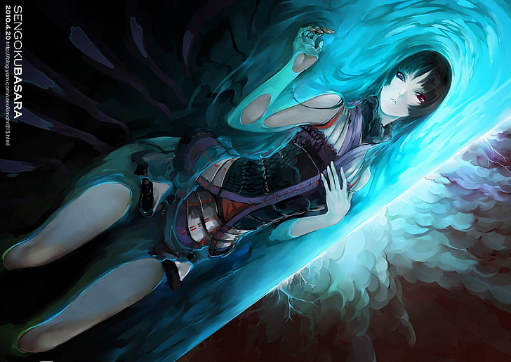 Originalfiguren, blau, Anime Girls, Sengoku Basara, HD-Hintergrundbild