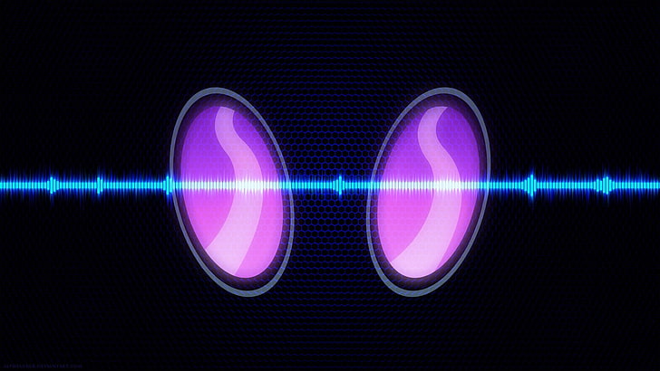 Фиолетовый свет иллюстрации, мой маленький пони, DJ Pon-3, винил Scratch, HD обои