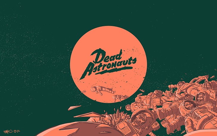 Logo di Dead Astronauts, Dead Astronauts, spazio, teschio, opere d'arte, Sfondo HD