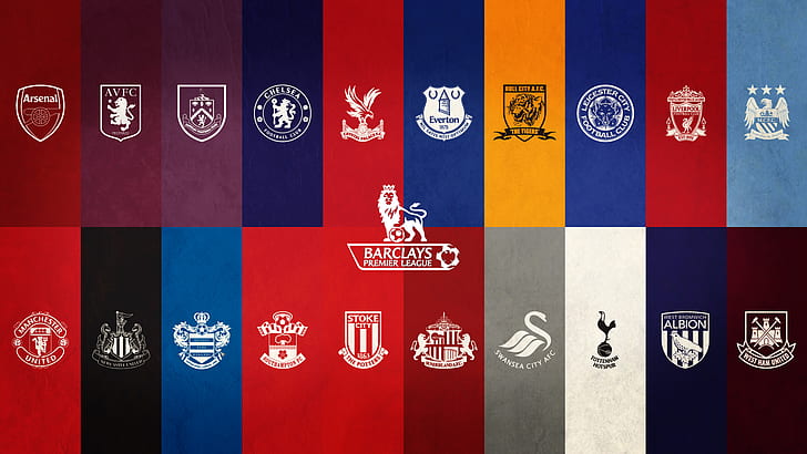 Times de futebol de futebol HD, logotipo variado, esportes, futebol, futebol, equipes, HD papel de parede
