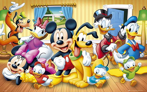 Walt Disney Poster Mickey Mouse y sus amigos fondo de pantalla Hd 1920 × 1200, Fondo de pantalla HD HD wallpaper