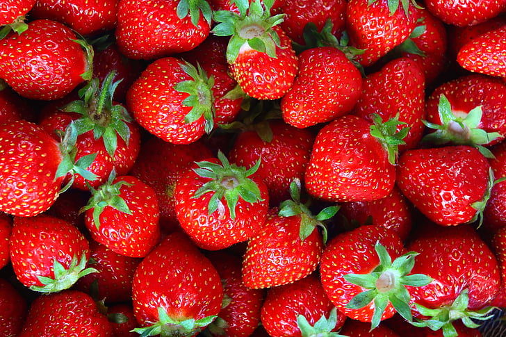 bunch of strawberries, Strawberries, Red, Fruits, HD, 4K, HD wallpaper