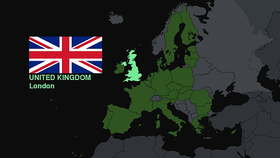Флаг Великобритании, Великобритания, Лондон, карта и флаг, флаг Великобритании, страны, флаг, 3d и аннотация, HD обои HD wallpaper