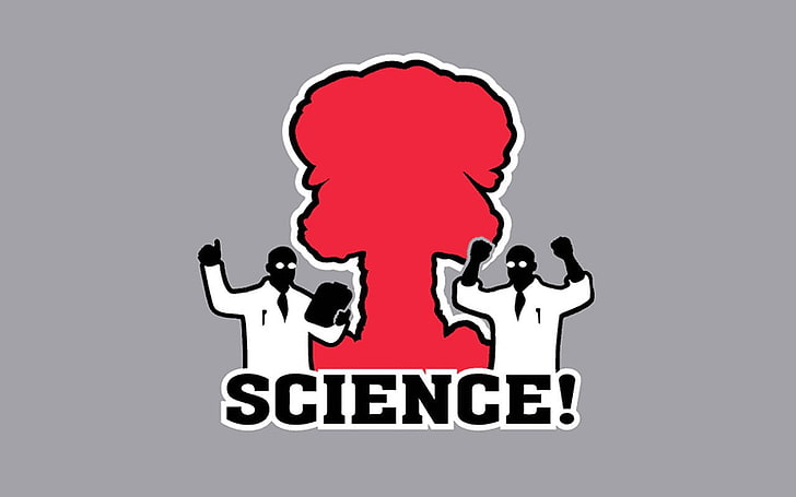 Logo di scienza, umorismo, scienza, Sfondo HD