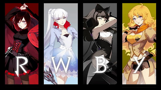 RWBY, Ruby Rose (personnage), Weiss Schnee, Blake Belladonna, Yang Xiao Long, Fond d'écran HD HD wallpaper