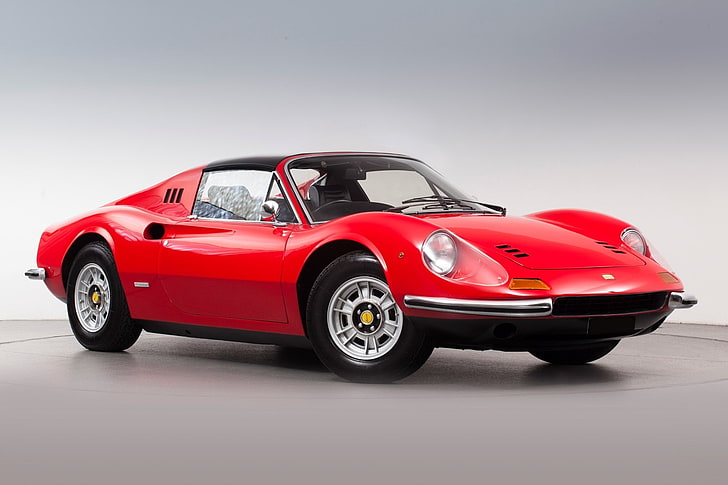 1973, 246, автомобили, Дино, Ferrari, GT, HD обои