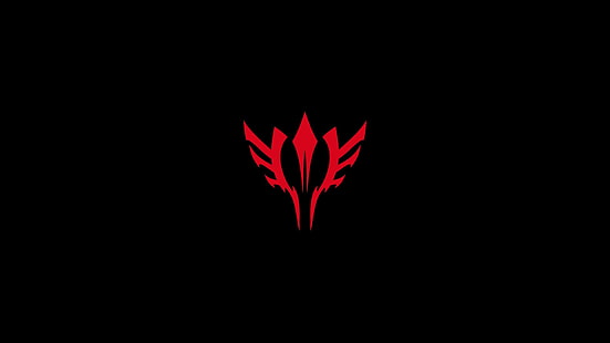 carta da parati con logo rosso, nero, Fate / Stay Night, minimalismo, sfondo semplice, rosso, Sfondo HD HD wallpaper
