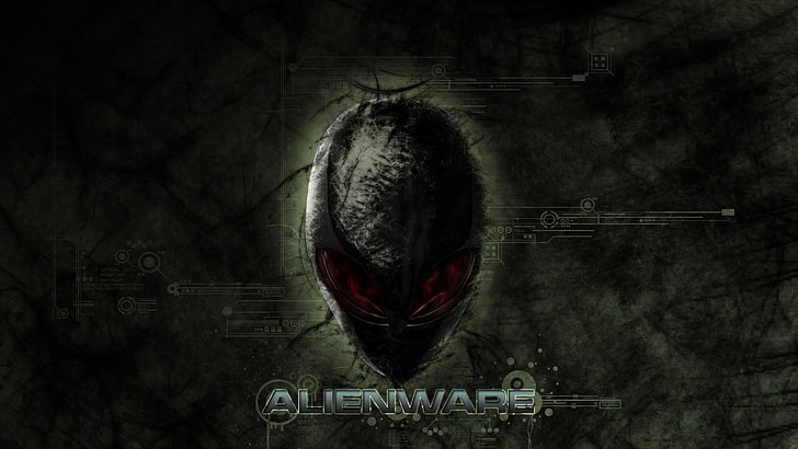 Alienware wallpaper, logo, others, alien, the head of the alien, alienware, HD wallpaper