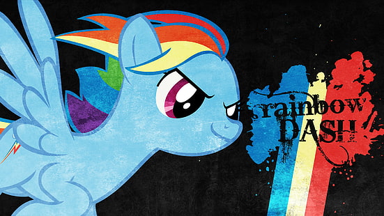 My Little Pony Rainbow Dash HD, карикатура / комикс, малко, дъга, моето, пони, тире, HD тапет HD wallpaper