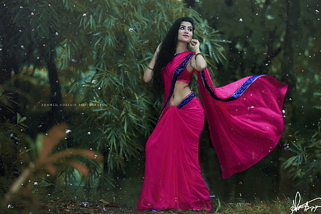 wanita, Asia, model, saree, Ahamed Hossain Ninjoy, fotografi, Bangladesh, Wallpaper HD HD wallpaper