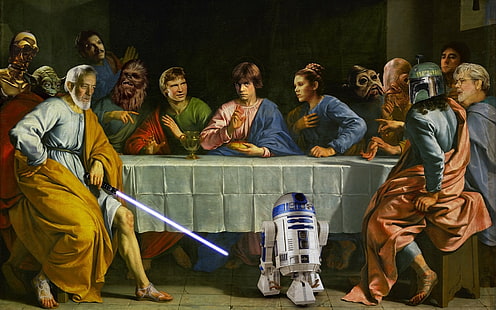 Star Wars The Last Supper painting, Star Wars, crossover, The Last Supper, HD wallpaper HD wallpaper
