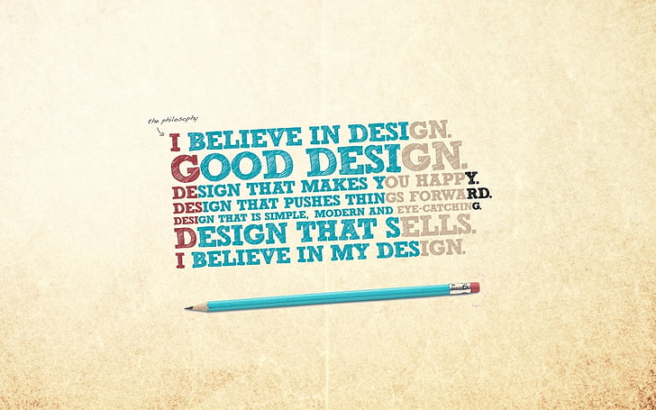 brown background with text overlay, minimalism, quote, pencils, typography, HD wallpaper