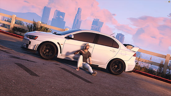 Grand Theft Auto V, FiveM, Mitsubishi Evolution und Mitsubishi Lancer Evo X., HD-Hintergrundbild HD wallpaper