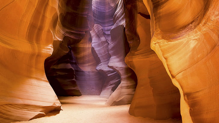 ngarai, gua, Antelope Canyon, batu, Wallpaper HD
