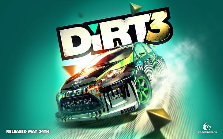 Dirt 3, Car, Graphics, Font, Releas, HD wallpaper