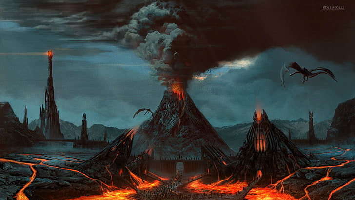 Penguasa Cincin, Mordor, Nazgûl, Middle-earth, Wallpaper HD