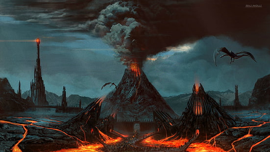 Il Signore degli Anelli, Mordor, Nazgûl, Terra di Mezzo, Sfondo HD HD wallpaper