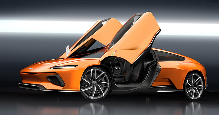 Автомобилно изложение в Женева 2016, оранжево, електрически автомобили, GT Zero, Shuting break, HD тапет