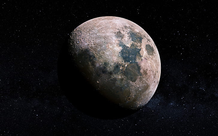 Mondkrater, Mond, 4K, HD-Hintergrundbild