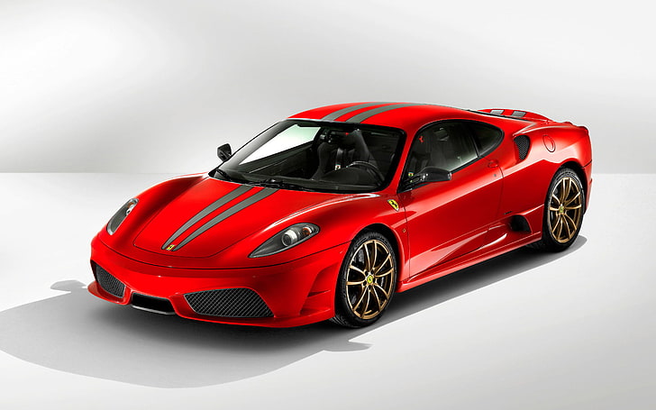 รถเฟอร์รารี F430 Scuderia รถเก๋ง Ferrari F430 สีแดงรถยนต์เฟอร์รารี่สีแดงรถ, วอลล์เปเปอร์ HD