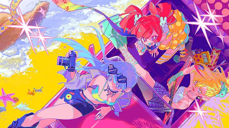 MuseDash, garotas de anime, Kawai (artista), música, HD papel de parede
