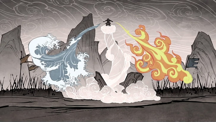 Karya seni Bender Udara Terakhir, Legenda Korra, Wan (Legenda Korra), elemen, empat elemen, Avatar Wan, Wallpaper HD