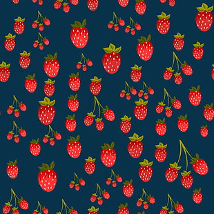 ягоды, фон, текстура, клубника, узор, клубника, HD обои HD wallpaper