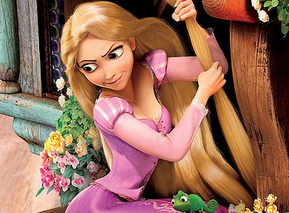 Rapunzel film aggrovigliato, illustrazione Rapunzel aggrovigliato, cartoni animati, aggrovigliato, film, Rapunzel, Disney aggrovigliato, film aggrovigliato, rapunzel aggrovigliato, rapunzel aggrovigliato, Sfondo HD HD wallpaper