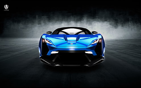 2015 W Motors Lykan SuperSport, concepto deportivo azul, 2015, supersport, motores, lykan, autos, otros autos, Fondo de pantalla HD HD wallpaper