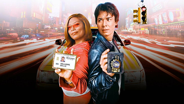 Film, Taxi (2004), Jimmy Fallon, Queen Latifah, Tapety HD