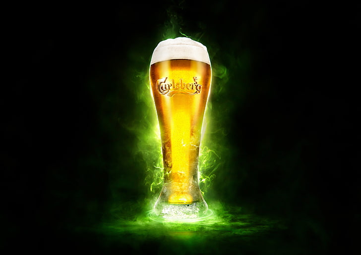 Beer glass, 4K, Carlsberg, HD wallpaper
