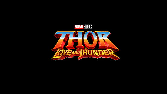 Кино, Тор: Любовь и Гром, Логотип, Marvel Comics, HD обои HD wallpaper
