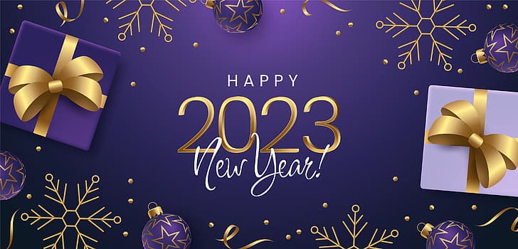 2023 (Year), Christmas, New Year, HD wallpaper