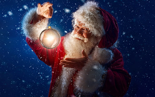 Babbo Natale, Natale, vacanze, Sfondo HD HD wallpaper