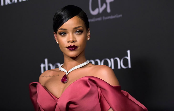 Rihanna Fenty, portrait, makeup, Rihanna, HD wallpaper