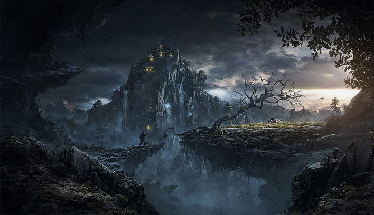 Dark Fantasy Dark Medieval Landscape HD wallpaper  Pxfuel