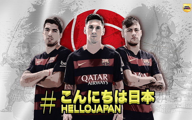 FIFA club world cup-2015-2016 FC Barcelona HD Wall.., Hello Japan digital wallpaper, HD wallpaper