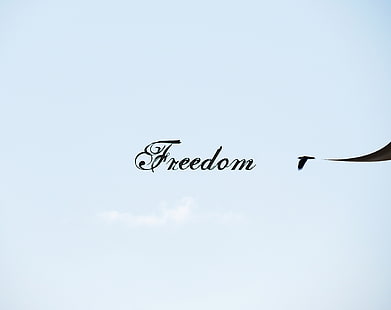 Ilustrasi teks Freedom, black, Wallpaper HD HD wallpaper