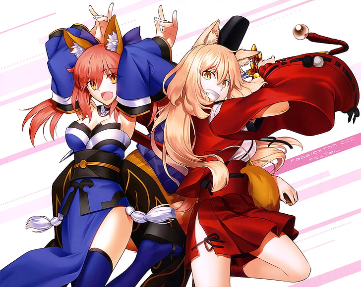 Fate / Extra, Fate Series, Caster (Fate / Extra), Fate / Extra CCC, zwierzęce uszy, Tapety HD