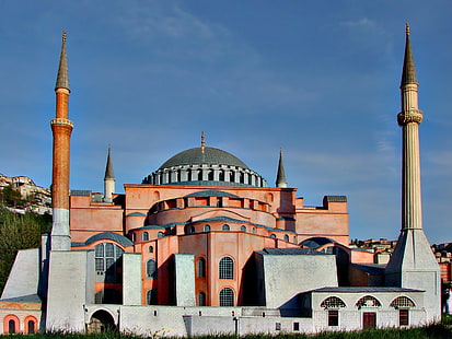 Hagia Sofia Mosque, Turkey, istanbul, turkey, museum, tourist attractions, city, HD wallpaper HD wallpaper