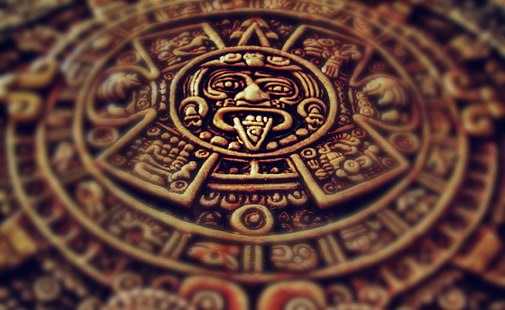 Zegar Majów, kalendarz Majów, Vintage, symbole, kalendarz, starożytne, zegar, Majów, kalendarz Majów, Tapety HD HD wallpaper