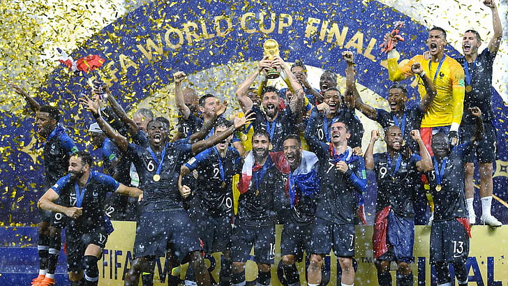 2018, campeon, francia, futbol, ​​mundial, mundo, Fond d'écran HD