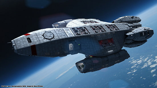 azione, battlestar, combattimento, futuristico, galattica, fantascienza, nave, spazio, astronave, strategia, tattico, nave da guerra, Sfondo HD HD wallpaper