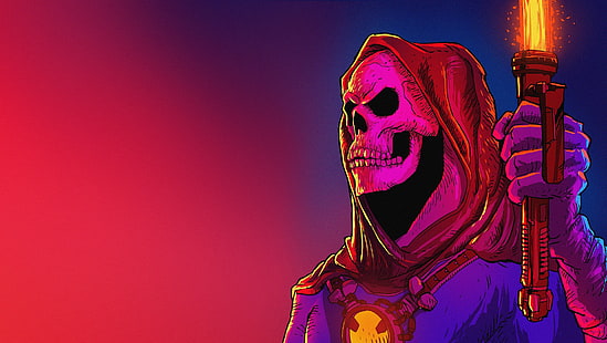 kolorowe, Skeletor, grafika, Masters of the Universe, Tapety HD HD wallpaper