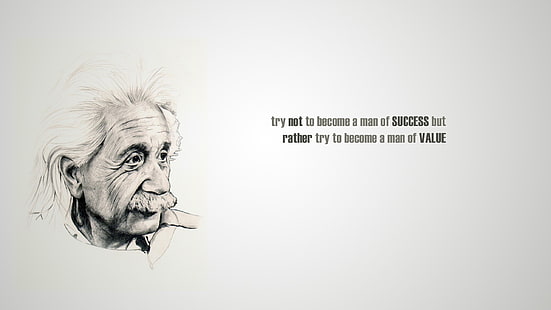 Albert Einstein, cita, fondo simple, Fondo de pantalla HD HD wallpaper
