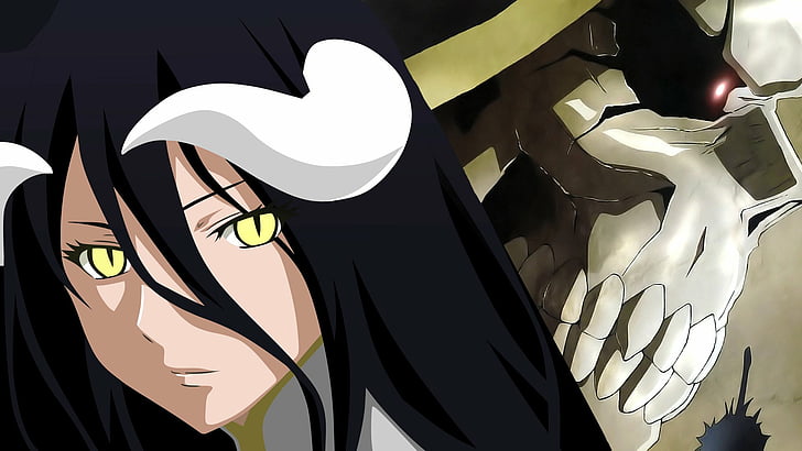 Anime, Overlord, Ainz Ooal Gown, Albedo (Overlord), Overlord (Anime), Tapety HD